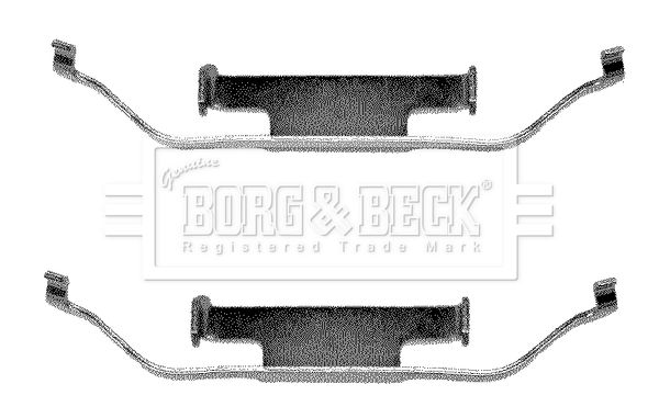 BORG & BECK Комплектующие, колодки дискового тормоза BBK1012